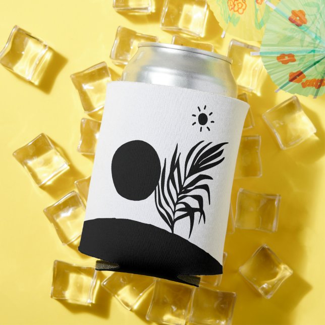 Enfriador De Latas boho bohemian floral sun moon (Verano in situ)