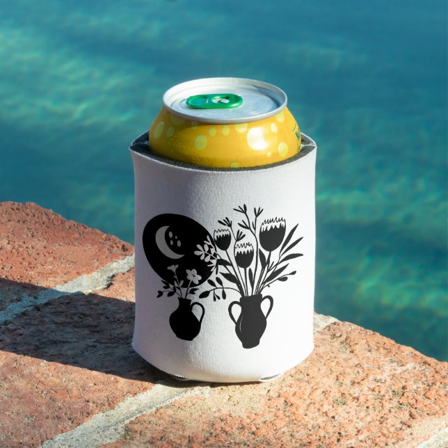 Enfriador De Latas Boho bohemian floral sun moon (Piscina in situ)