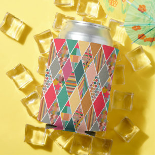 Enfriador De Latas Boho Crazy Quilt