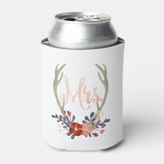 Enfriador De Latas Boho Sra. Antler Refrigerador de bebidas (Lata Anverso)
