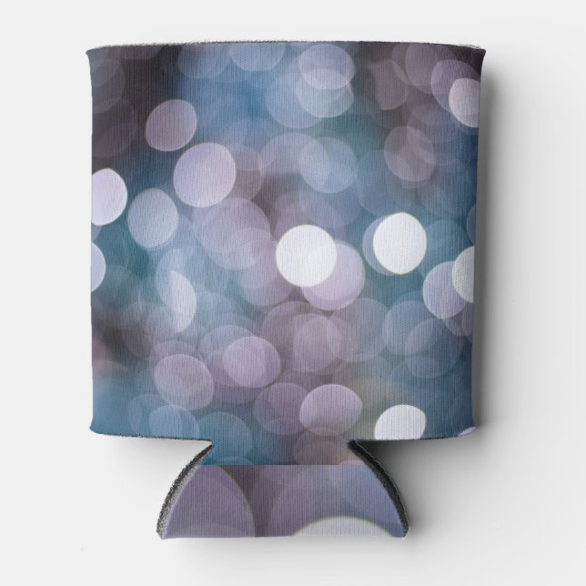 Enfriador De Latas Bokeh gris azul, fondo abstracto. (Anverso)