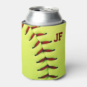 Enfriador De Latas Bola amarilla personalizada del softball