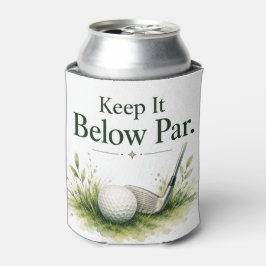 Enfriador De Latas Bolsa de golf con texto en verde
