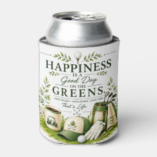 Enfriador De Latas Bolsa de golf con texto en verde