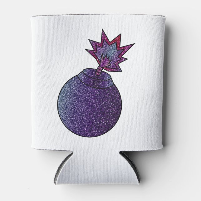 Enfriador De Latas Bomba de galaxia purpurina (Anverso)