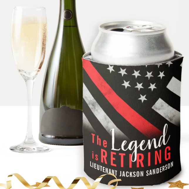 Enfriador De Latas Bombardero de bandera roja de retiro de bomberos (Subido por el creador)