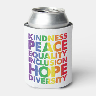 Enfriador De Latas Bondad Paz Igualdad Amor Inclusión Esperanza LGBT