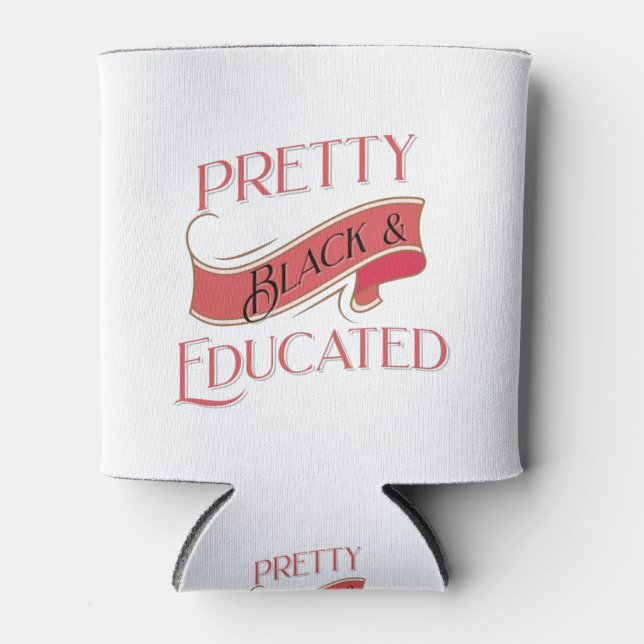 Enfriador De Latas Bonito negra y educada (Anverso)