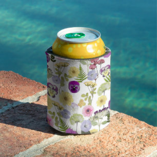 Enfriador De Latas Bonito refrigerador de bebidas temático de flores 