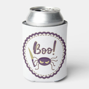 Enfriador De Latas ¡Boo! Araña de Halloween mano T-Shirt