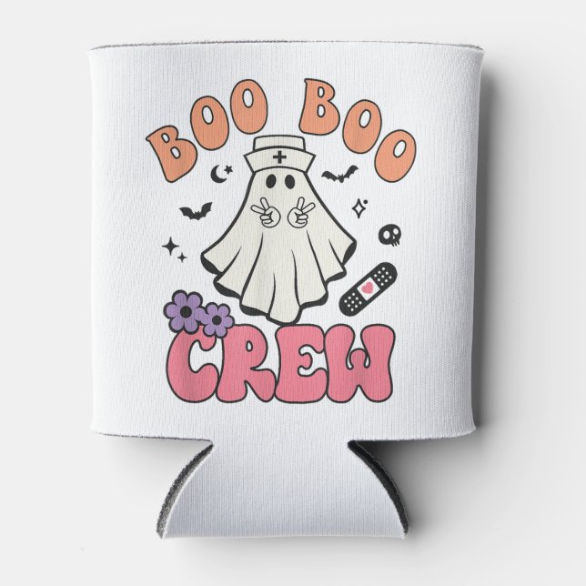 Enfriador De Latas Boo Boo Crew Fantasma Médica Enfermera paramédica  (Anverso)
