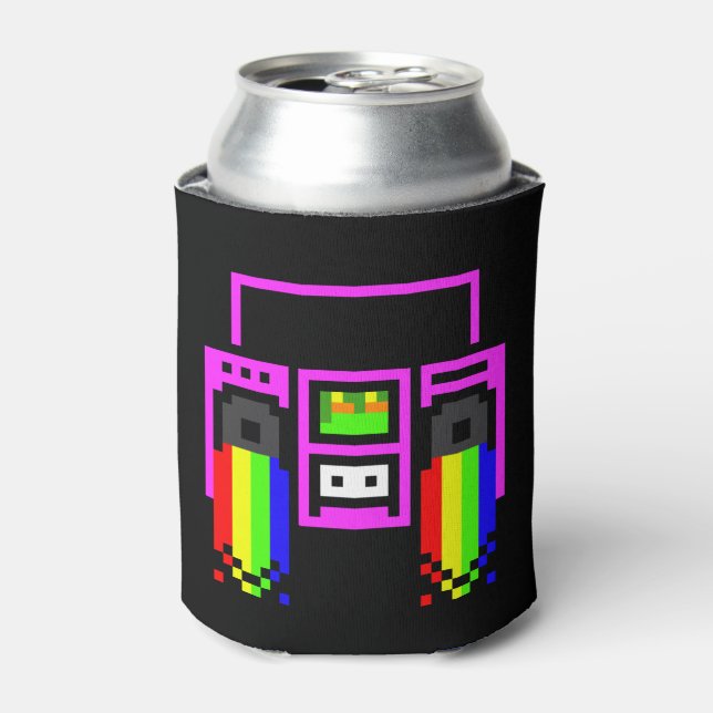 Enfriador De Latas Boom Box de 8 bits (Lata Anverso)