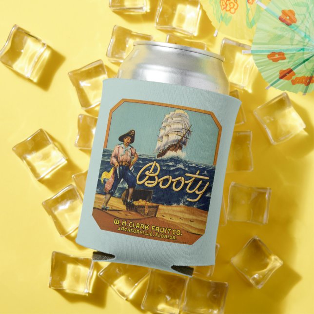 Enfriador De Latas Booty | Etiqueta de cítricos de época (Verano in situ)