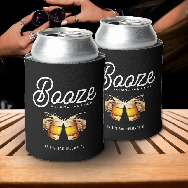 Enfriador De Latas Booze antes de la fiesta de soltera de soltero (Booze Before I Do's Bachelor Bachelorette Party Can Cooler
)
