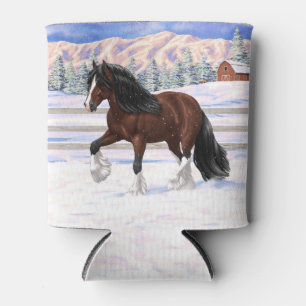 Enfriador De Latas Borrador De Caballo En Nieve De La Gitana De La Ba