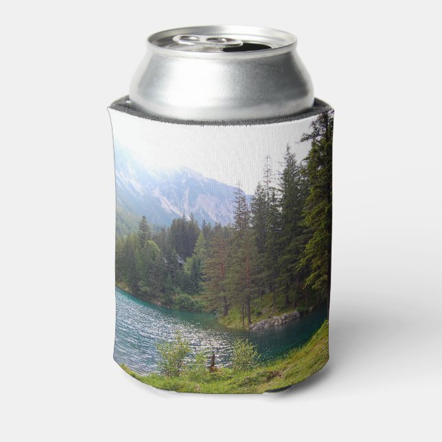 Enfriador De Latas Bosque alpino y lago panorámico