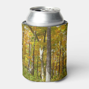 Enfriador De Latas Bosque de hojas amarillas paisaje otoñal