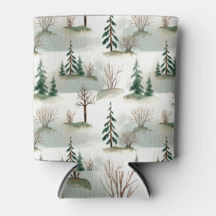 Enfriador De Latas Bosque de Invierno: desenfoque verde de mano