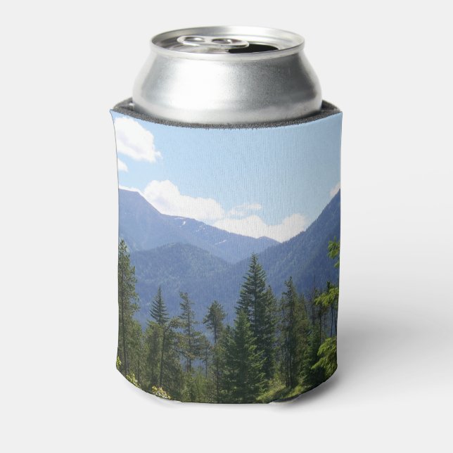 Enfriador De Latas Bosque de Montana y vistas panorámicas a las monta (Reverso de la lata)