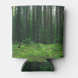 Enfriador De Latas Bosque de verano denso: Panorama paisajístico.