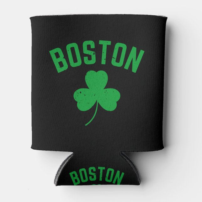 Enfriador De Latas Boston Green Lucky Shamrock (Anverso)