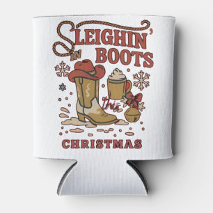 Enfriador De Latas Botas Sleighin Esta Navidad Divertido Vaquero Occi