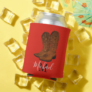 Enfriador De Latas Botas vintage de vaquero