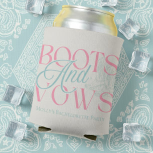 Enfriador De Latas Botas y votos – Diseño de Despedida de Soltera al 