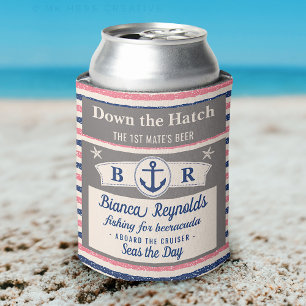 Enfriador De Latas Bote 1.ᵉʳ Mate Nautical Sailor Beer a rayas