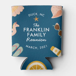 Enfriador De Latas Botella de Reunión Familiar de Playa Personalizada