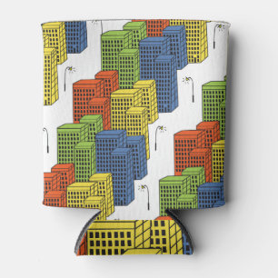 Enfriador De Latas Botellas De Vidrio, Diseño De Patrón Resumen.