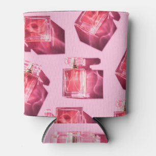 Enfriador De Latas Botellas perfumes, fondo rosado, liofilizado