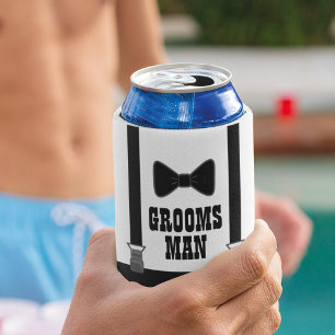 Enfriador De Latas Bow Tie Groomsman Boda Gift