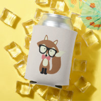 Bow Tie y Glasses Hipster Brown Fox