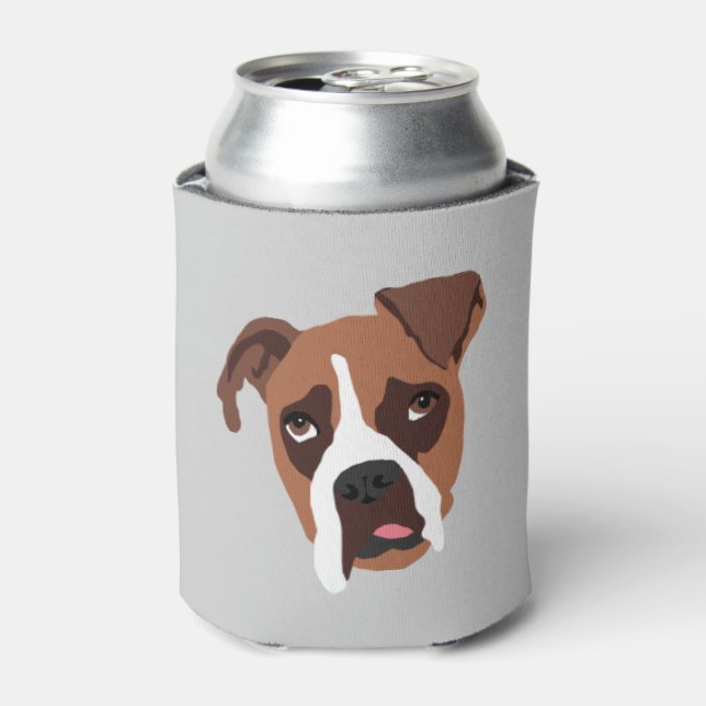 Enfriador De Latas Boxer Dog Refrigerador de bebidas (Lata Anverso)