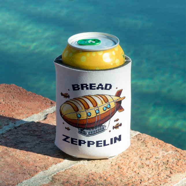 Enfriador De Latas Bread Zeppelin - Whimsical Airship Art (Piscina in situ)