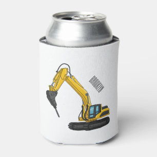 Enfriador De Latas Breaker excavator cartoon illustration