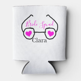Enfriador De Latas Bride squad rosa negro gafas corazón dama de honor