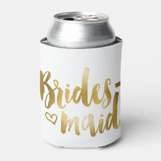 Enfriador De Latas Bridesmaid - Oro (Lata Anverso)