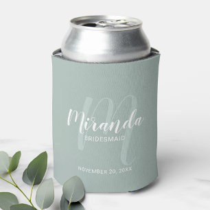 Enfriador De Latas Bridesmaid personalizada de escritura moderna