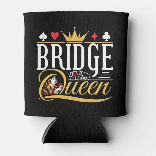 Enfriador De Latas Bridge Queen Card Game Women (Anverso)