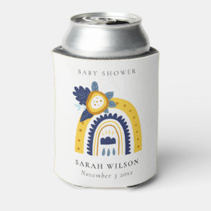 Enfriador De Latas Brillante Baby Shower arcoiris de Boho floral de l