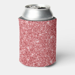 Enfriador De Latas Brillante Rosa Glitter Glamuroso