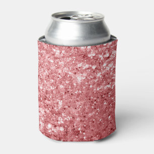 Enfriador De Latas Brillante Rosa Glitter Glamuroso