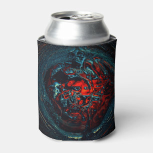 Enfriador De Latas Brillo rojo del Océano Inferno