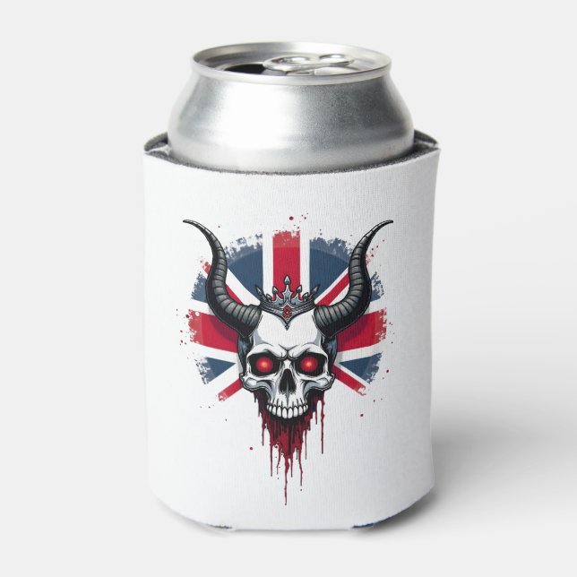 Enfriador De Latas British Skull England UK Flag Premium T-Shirt (1) (Lata Anverso)