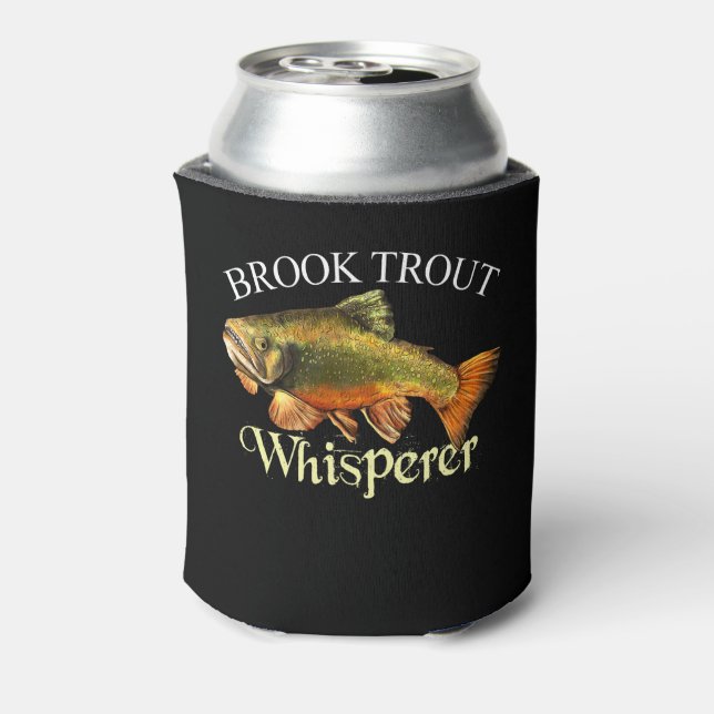Enfriador De Latas Brook Trout Whisperer Dark (Reverso de la lata)