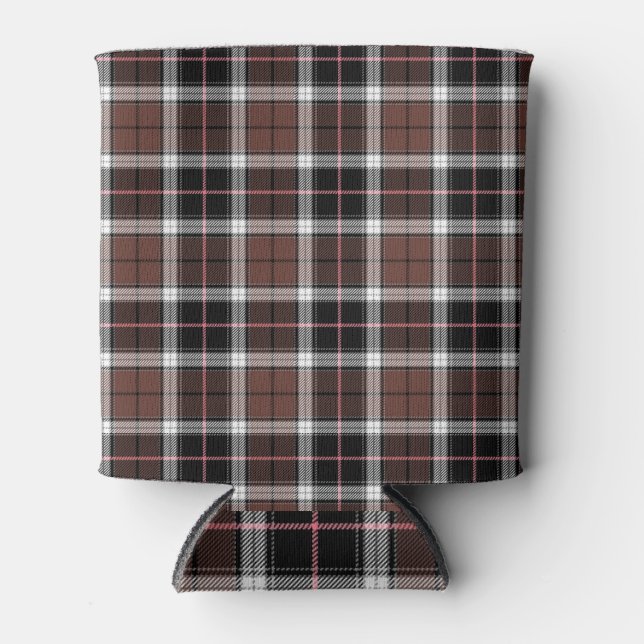 Enfriador De Latas Brown Plaid (Anverso)