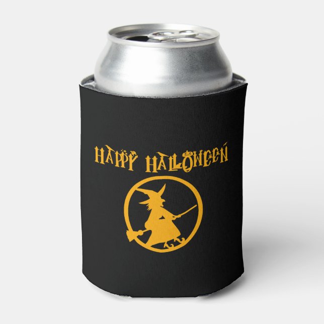Enfriador De Latas Bruja de Halloween (Lata Anverso)