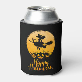 Enfriador De Latas Bruja voladora de Halloween